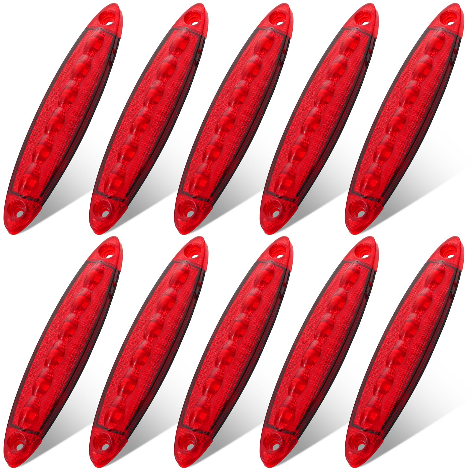 Justech 10x 6LEDs Anhänger-Seitenleuchte Seitenmarkierungsleuchten Seitenleuchten Begrenzungsleuchten Wasserdicht Rotes Licht für LKW Wohnmobil Wohnwagen Anhänger Justech 10x 6LEDs Anhänger-Seitenleuchte Seitenmarkierungsleuchten Seitenleuchten Begrenzungsleuchten Wasserdicht Rotes Licht für LKW Wohnmobil Wohnwagen Anhänger von Justech