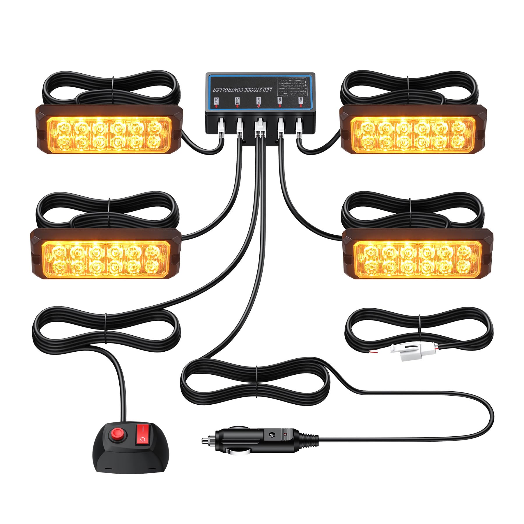 Justech 12LED Warnlicht Frontblitzer Stroboskoplicht Warnleuchte 12V 24V Wasserdicht IP68 Notfall Warnung Beacon Blinklichter Blitzmodul Notfall Licht Achtung für Emergency, KFZ, LKW Justech 12LED Warnlicht Frontblitzer Stroboskoplicht Warnleuchte 12V 24V Wasserdicht IP68 Notfall Warnung Beacon Blinklichter Blitzmodul Notfall Licht Achtung für Emergency, KFZ, LKW von Justech