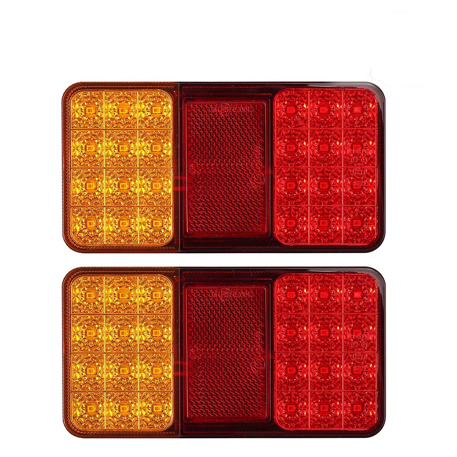 Justech 2x 24LED Hintere Bremsleucht mit E-mark Schrauben Wasserdicht Rückleuchten 12V Universal Rücklicht Heckleucht Stoppleuche Warnlicht für Anhänger Camper Van Truck LKW Traktor Trailer Justech 2x 24LED Hintere Bremsleucht mit E-mark Schrauben Wasserdicht Rückleuchten 12V Universal Rücklicht Heckleucht Stoppleuche Warnlicht für Anhänger Camper Van Truck LKW Traktor Trailer von Justech