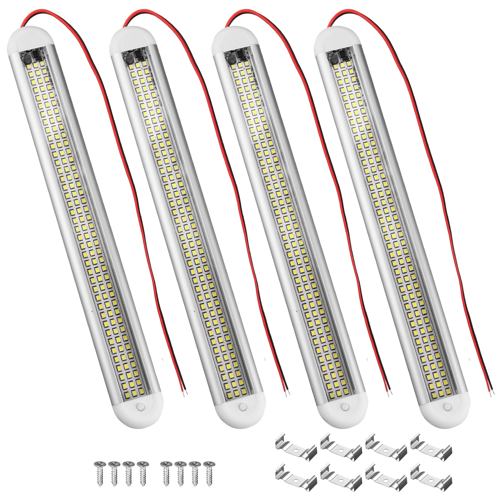 Justech 4er-Pack 120LEDs Innenlichtleiste LED-Streifenleuchten 12V LED-Lichtstreifen 1500LM 8W mit EIN/Aus-Schalter für Anhänger Auto Wohnmobil Van LKW Lastwagen Wohnmobil Boot Wohnwagen Motorhome Justech 4er-Pack 120LEDs Innenlichtleiste LED-Streifenleuchten 12V LED-Lichtstreifen 1500LM 8W mit EIN/Aus-Schalter für Anhänger Auto Wohnmobil Van LKW Lastwagen Wohnmobil Boot Wohnwagen Motorhome von Justech