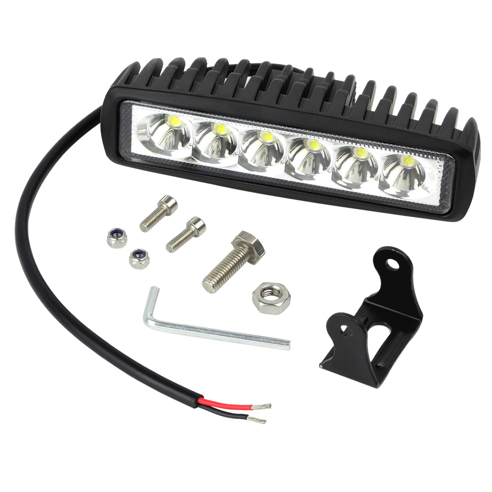 Justech LED Arbeitsscheinwerfer Rückfahrscheinwerfer Arbeitslicht Auto Scheinwerfer Slim LED Licht Bar IP67 Wasserdicht 18W 4WD 12V 24V Cree LED Einreihig Licht Lampe Bar Spot von Justech