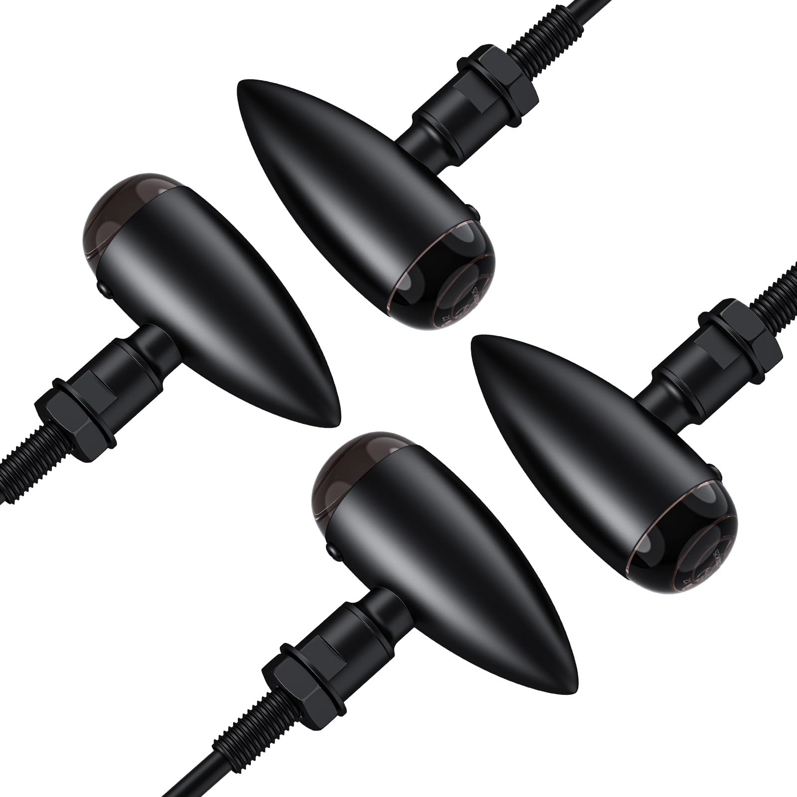 Justech 4x Motorrad Blinker LED Licht Vorne Hinten Universal Glühlampe Signallicht (12 LED pro Licht) Lauflichter Markierungsleuchten Blinkerleuchte IP65 Wasserdicht Stoßfest für Motorrad von Justech