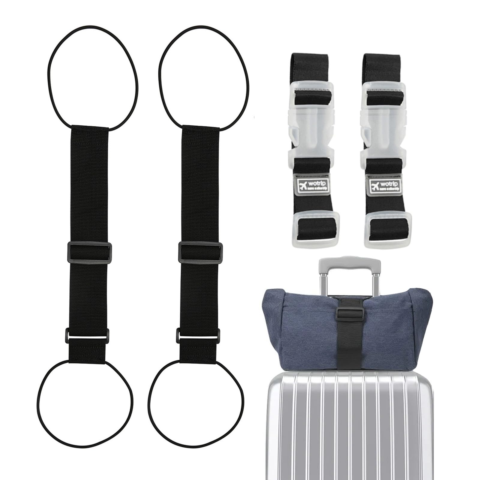 Elastischer Befestigungsgurt für Gepäck 2 Pcs & Gepäckgriff Schnallenriemen, Verstellbare Gepäckgurte für Koffer, Tragbares Reisekoffer Zubehör Elastischer Befestigungsgurt für Gepäck 2 Pcs & Gepäckgriff Schnallenriemen, Verstellbare Gepäckgurte für Koffer, Tragbares Reisekoffer Zubehör von Juyibaao