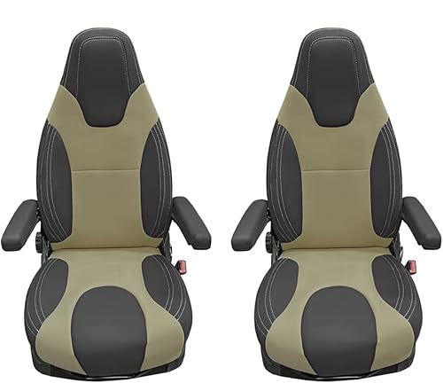 KFoam.es Sitzbezug für Fahrer-/Beifahrersitz von Wohnmobilen, Schokoladenbraun / Beige von K´Foam