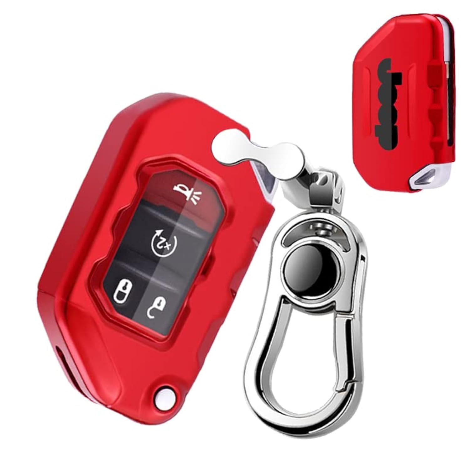 K LAKEY Jeep Wrangler Klappbare Schlüsselanhänger-Abdeckung, kompatibel mit Jeep Wrangler JL Rubicon Gladiator JT Sahara Schlüsselanhänger, Sleek Bright Red, Fit Jeep Wrangler K LAKEY Jeep Wrangler Klappbare Schlüsselanhänger-Abdeckung, kompatibel mit Jeep Wrangler JL Rubicon Gladiator JT Sahara Schlüsselanhänger, Sleek Bright Red, Fit Jeep Wrangler von K LAKEY