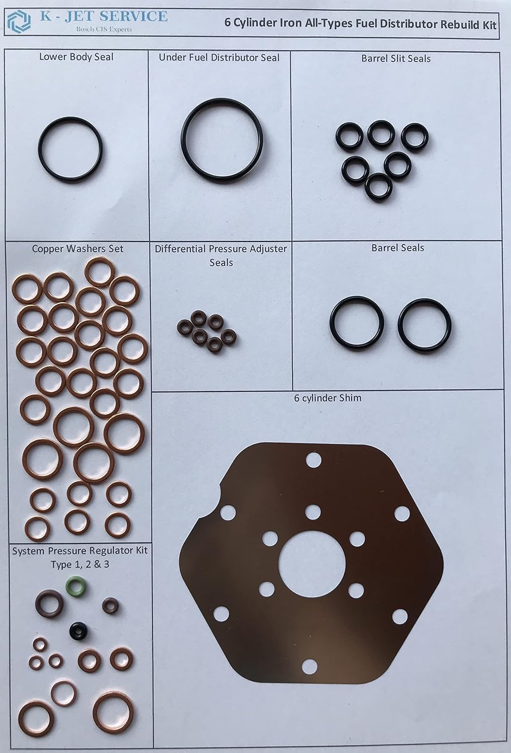 K-jetservice Distributor Repair Kit for all Bosch 6-cylinder K-Jetronic Grey Cast Iron for Porsche 911 Volkswagen Ford Saab BMW Volvo K-jetservice Distributor Repair Kit for all Bosch 6-cylinder K-Jetronic Grey Cast Iron for Porsche 911 Volkswagen Ford Saab BMW Volvo von K-jetservice.com