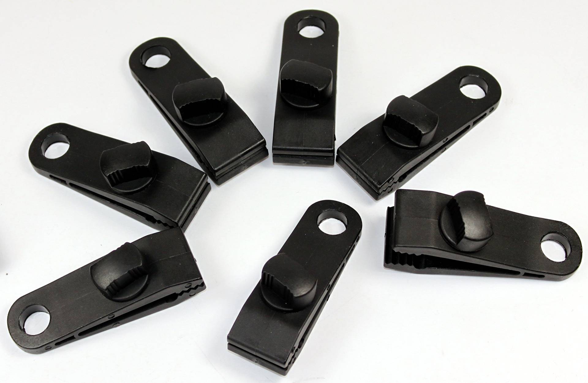 4 Stück Planenhalter Clips schwarz Kunststoff von MS-Warenvertrieb