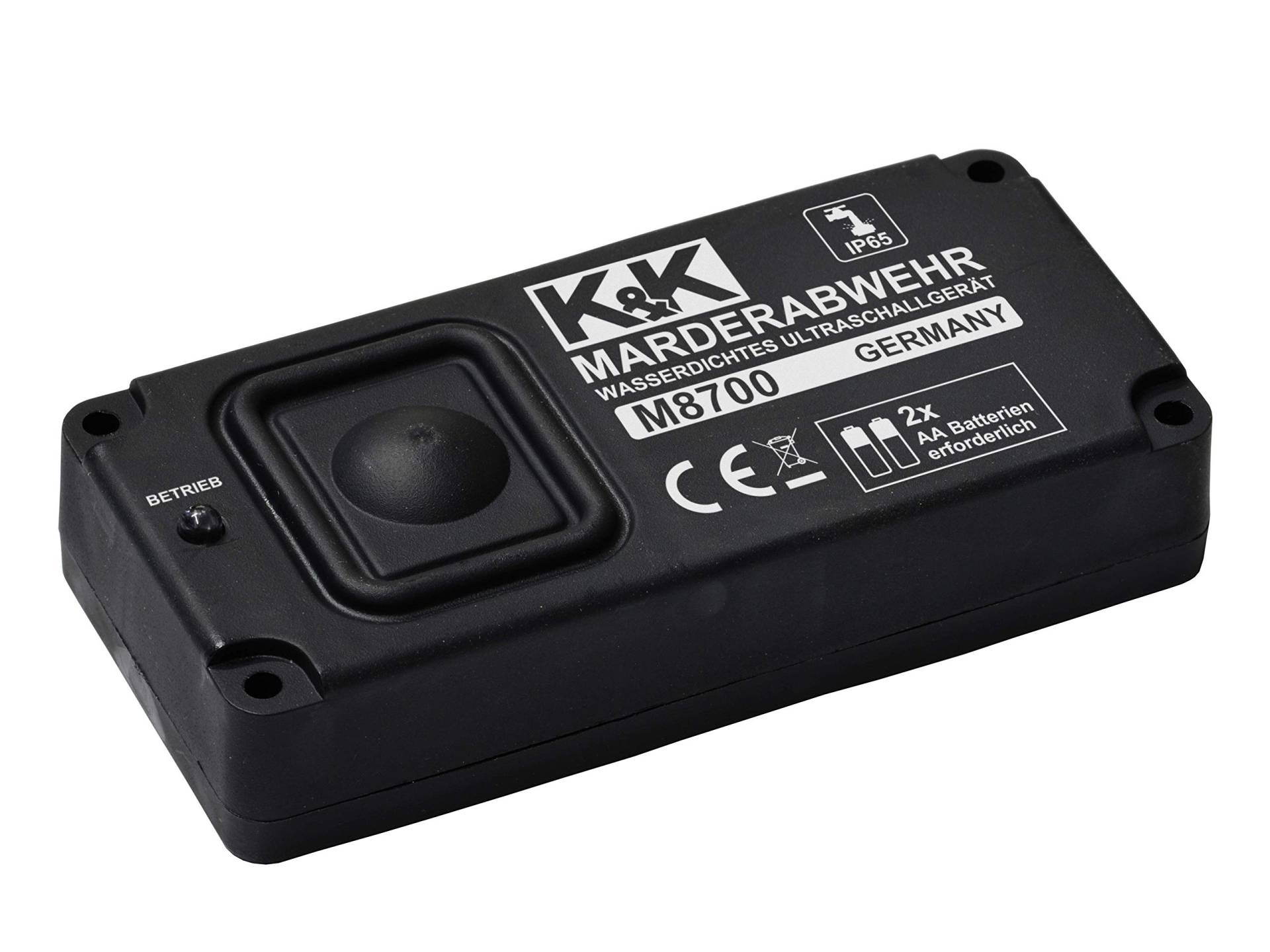 K&K M8700 - Das UNABHÄNGIGE Marderabwehrgerät: Marderabwehr Ultraschall (autark) batteriebetrieben, wasserdicht von K&K