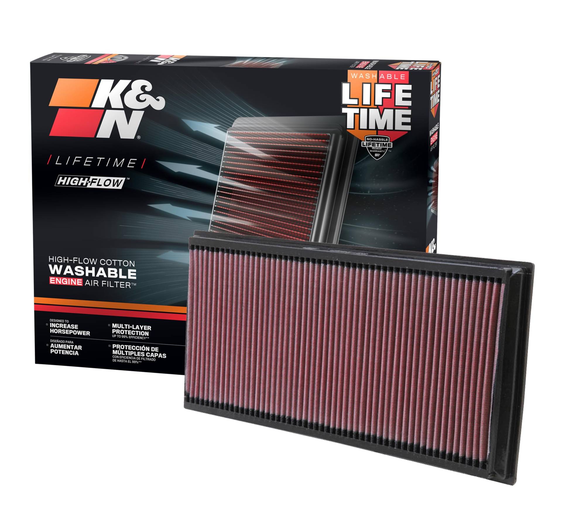 K&N Motorluftfilter 33-2857: Hochleistungsluftfilter, Abwaschbar, Ersatzfilter, Erhöhte Leistung, 2003-2024 VW / AUDI / LAND ROVER / PORSCHE K&N Motorluftfilter 33-2857: Hochleistungsluftfilter, Abwaschbar, Ersatzfilter, Erhöhte Leistung, 2003-2024 VW / AUDI / LAND ROVER / PORSCHE von K&N