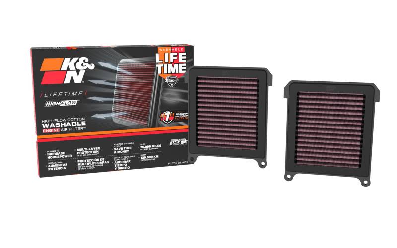 K&N HA-1120 Motorluftfilter: Hochleistung, Abwaschbar, Ersatzfilter, Erhöhte Leistung, Lebenslange Garantie, Rot von K&N