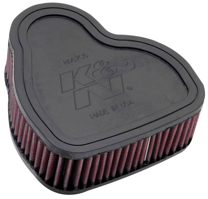 K&N HA-1330 Motorrad Tauschluftfilter, Rot von K&N