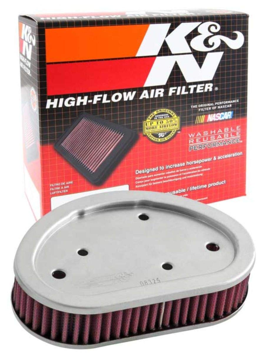 K&N HD-9608 Motorrad Tauschluftfilter, Rot von K&N