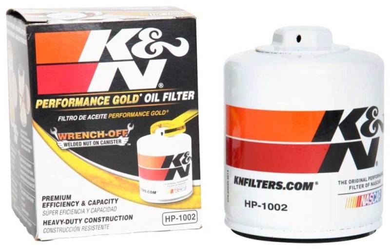 K&N Ölfilter - Patrone 76x79mm kompatibel mit Ford, Volkswagen, Audi, Toyota, Mazda, Nissan, Lexus (HP-1002) Oil Filter-1 Pack, Weiß von K&N
