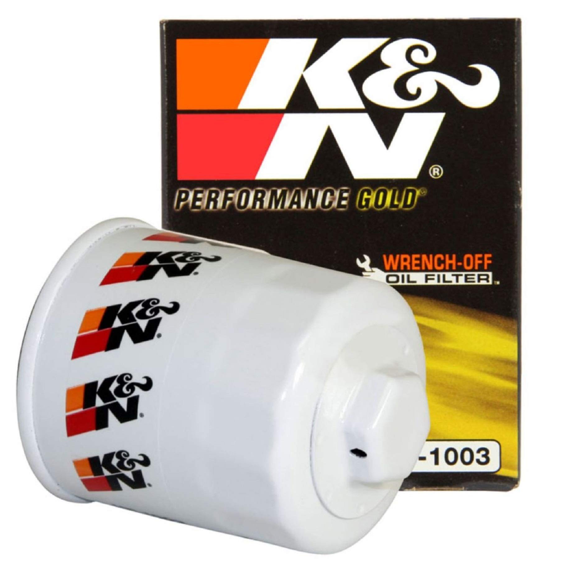 K&N Ölfilter - Patrone 68x84mm kompatibel mit Toyota, Scion, Suzuki, Pontiac, Chevrolet, Nissan, Daihatsu (HP-1003), weiß von K&N
