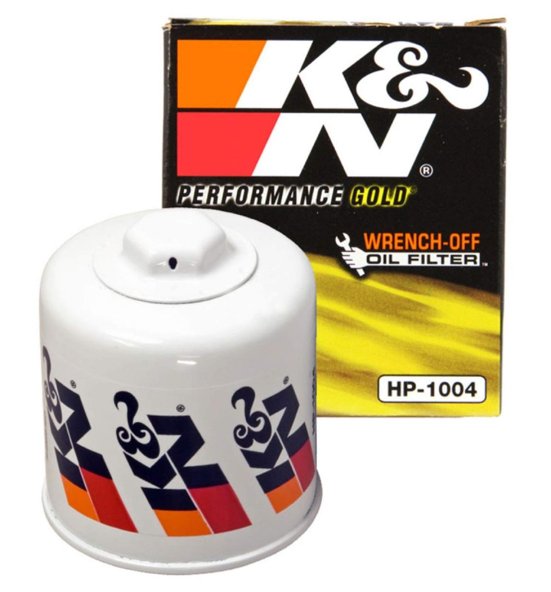 K&N Ölfilter - Patrone 80x87mm kompatibel mit Hyundai, Kia, Mitsubishi, Subaru, Honda, Acura (HP-1004) von K&N