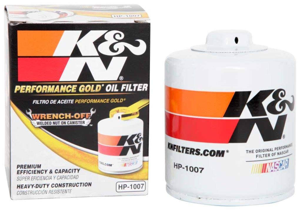 K&N Ölfilter - Patrone 76x95mm kompatibel mit Chevrolet, GMC, Cadillac, Isuzu, Pontiac, Toyota, Jeep (HP-1007), weiß von K&N
