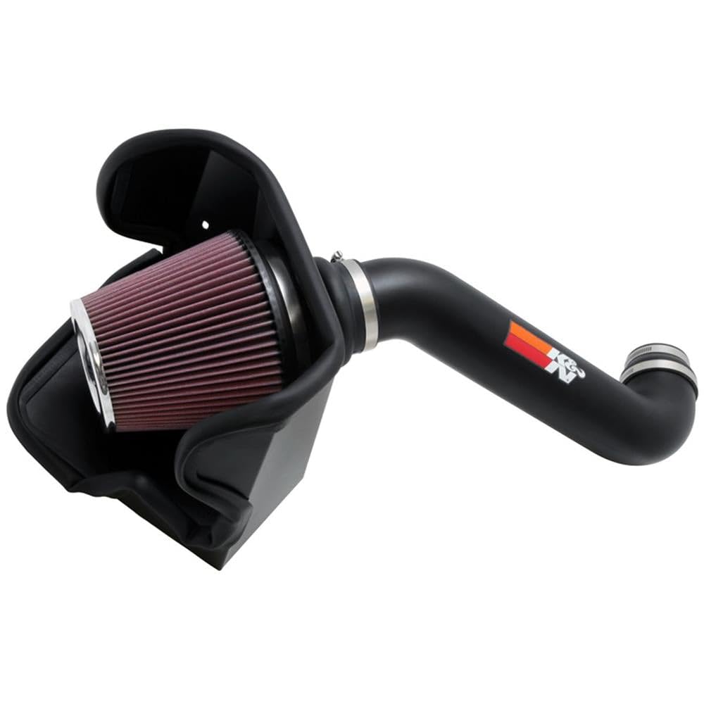 K&N High Performance Air Intake Kit kompatibel mit Jeep Liberty & Dodge Nitro 3.7L V6 2010-2012 - Schwarz (77-1562KTK) Rot von K&N
