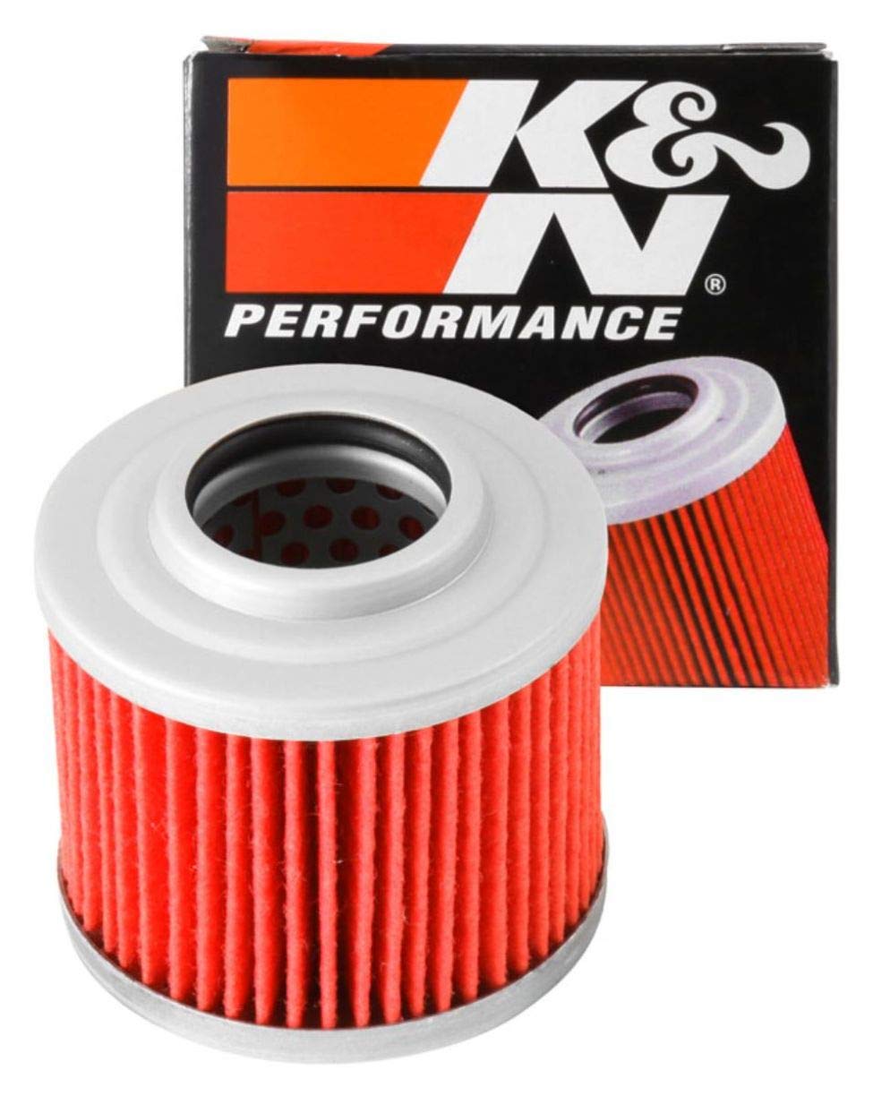 K&N Powersports Ölfilter - Kartusche 56x52mm kompatibel mit BMW, Jawa, MuZ, Aprilia, Bombardier (KN-151), Rot von K&N