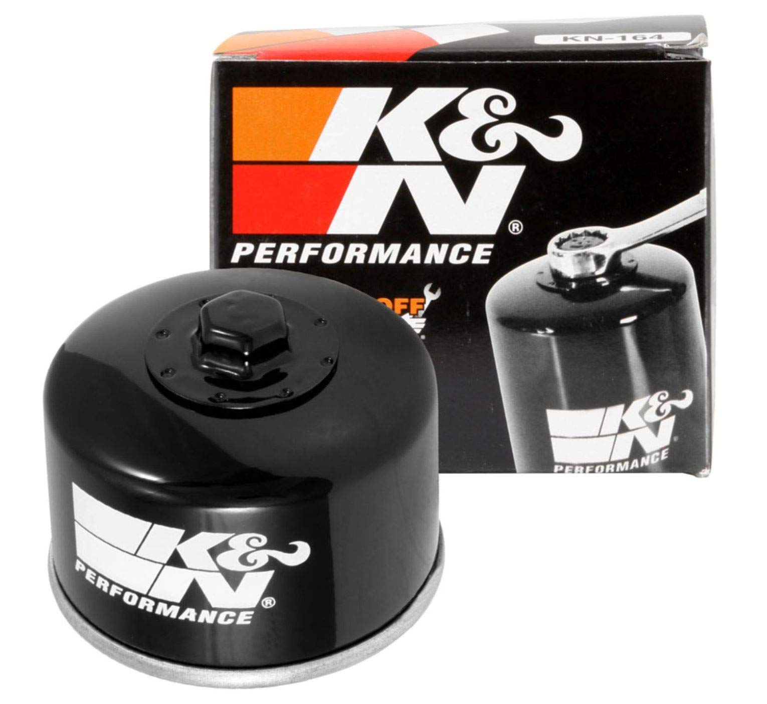 K&N Ölfilter für Motorräder: Entwickelt für die Verwendung mit synthetischen oder konventionellen Ölen. Für ausgewählte BMW, Kymco Motorräder, KN-164 (Patrone 76 x 65mm ), Rot von K&N