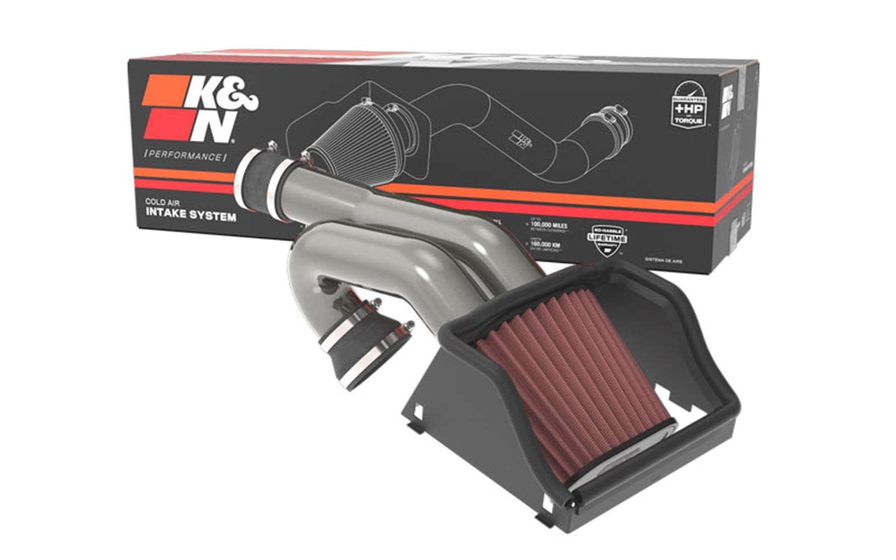 K&N Kaltlufteinlass-Set: Hohe Leistung, Erhöhung der PS: Kompatibel mit 2015-2022 Ford F150, 2017-2022 Ford F150 Raptor; 77-2617KC von K&N