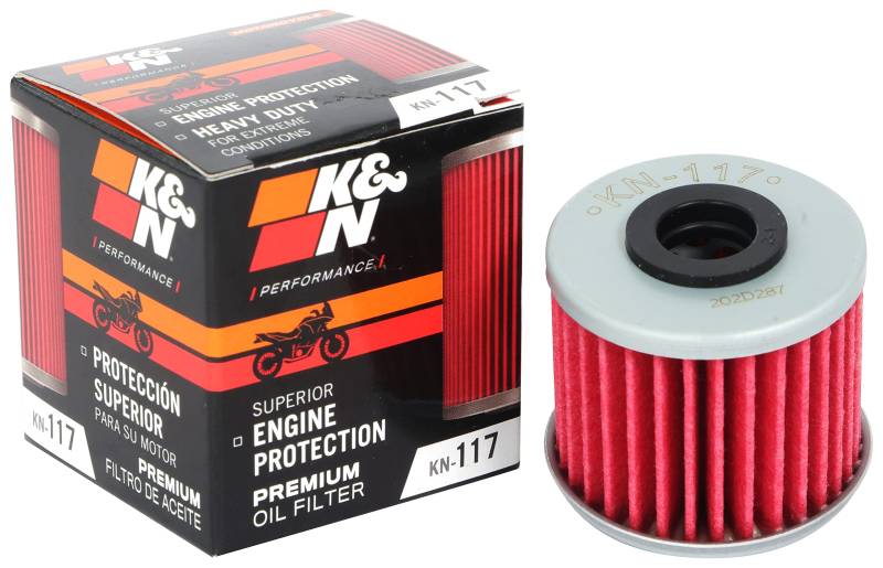 K&N Motorrad-Ölfilter: Hohe Leistung, Entwickelt für den Einsatz mit synthetischen oder herkömmlichen Ölen: Passend für ausgewählte Honda-Fahrzeuge (siehe Produktbeschreibung für Fahrzeuge), KN-117 K&N Motorrad-Ölfilter: Hohe Leistung, Entwickelt für den Einsatz mit synthetischen oder herkömmlichen Ölen: Passend für ausgewählte Honda-Fahrzeuge (siehe Produktbeschreibung für Fahrzeuge), KN-117 von K&N