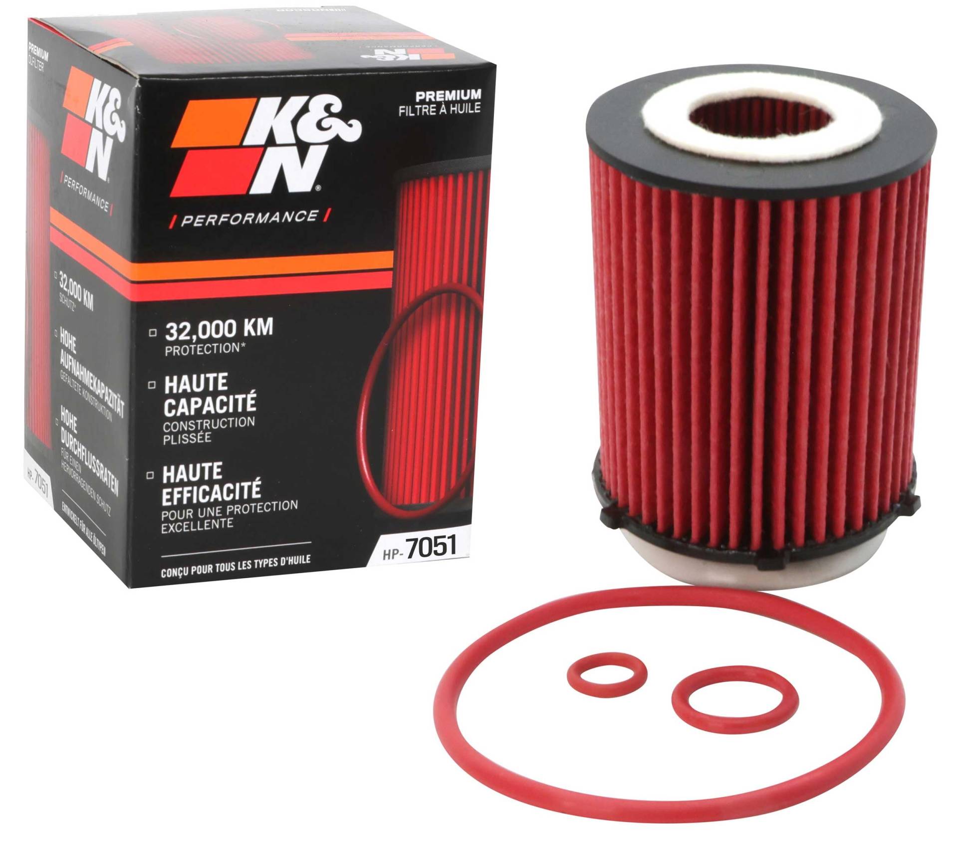 K&N Ölfilter - High Performance-Series kompatibel mit Mercedes (HP-7051) von K&N