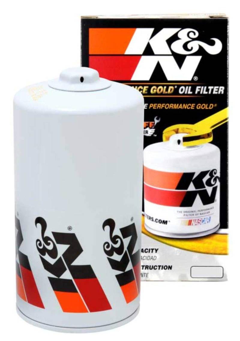 K&N Ölfilter - Patrone 94x169mm kompatibel mit Ford F-Series 2011-2020 (HP-4005) Weiß von K&N