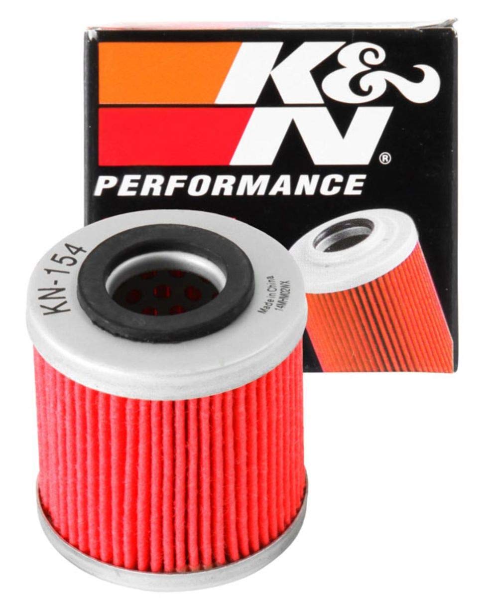 K&N Powersports Ölfilter - Kartusche 45x48mm kompatibel mit Husqvarna (KN-154), Rot von K&N