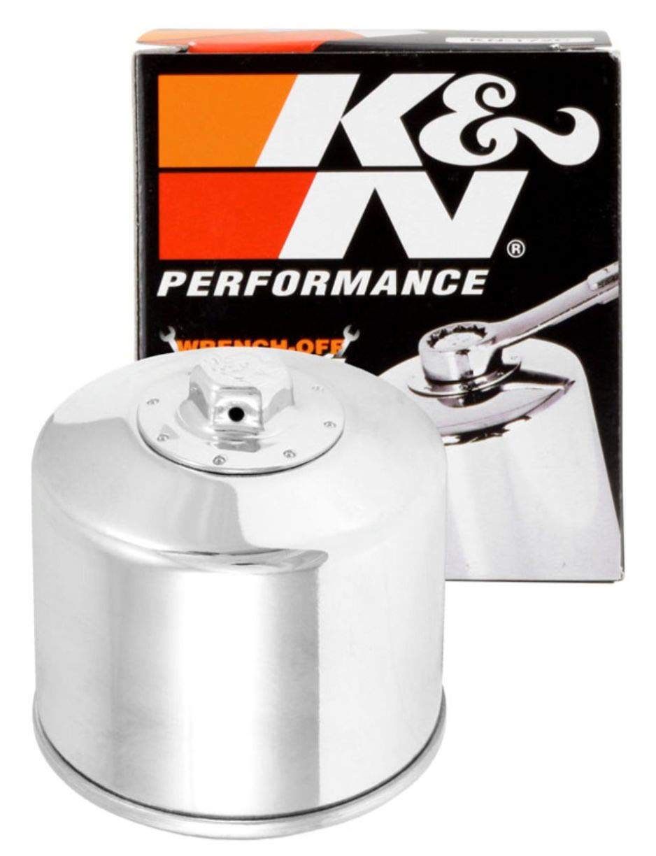 K&N Powersports Ölfilter - Patrone Chrome 78x79mm kompatibel mit Harley Davidson (KN-172C), Chrom von K&N