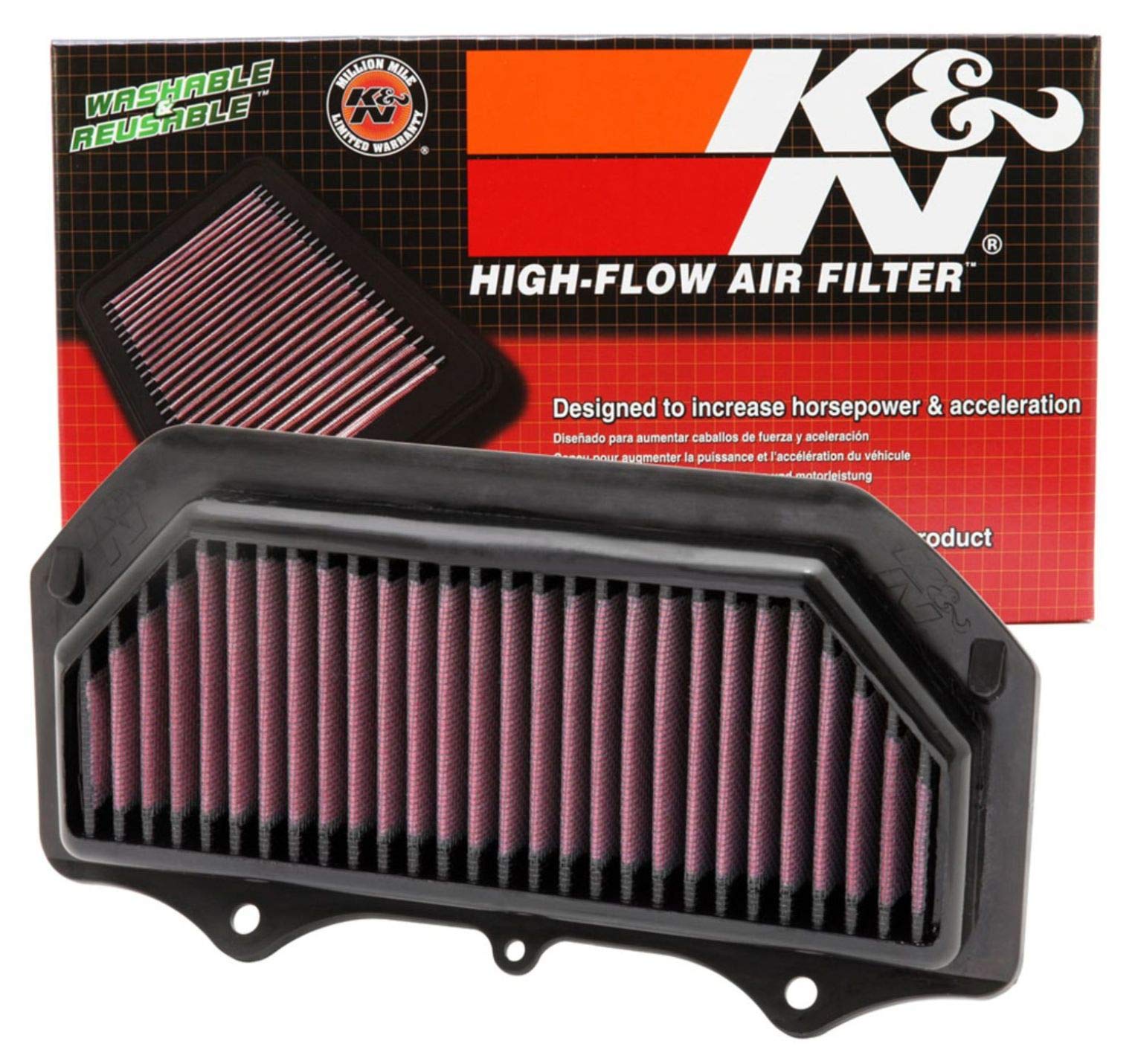 K&N SU-7511 Motorrad Luftfilter, Rot von K&N