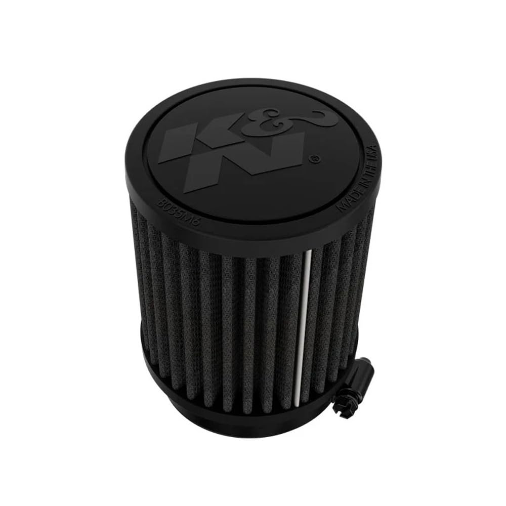 K&N Schwarz Dryflow Luftfilter Universal Rund 64mm Flansch, 89mm Außendurchmesser, 102mm Höhe (RU-3125HBK) von K&N