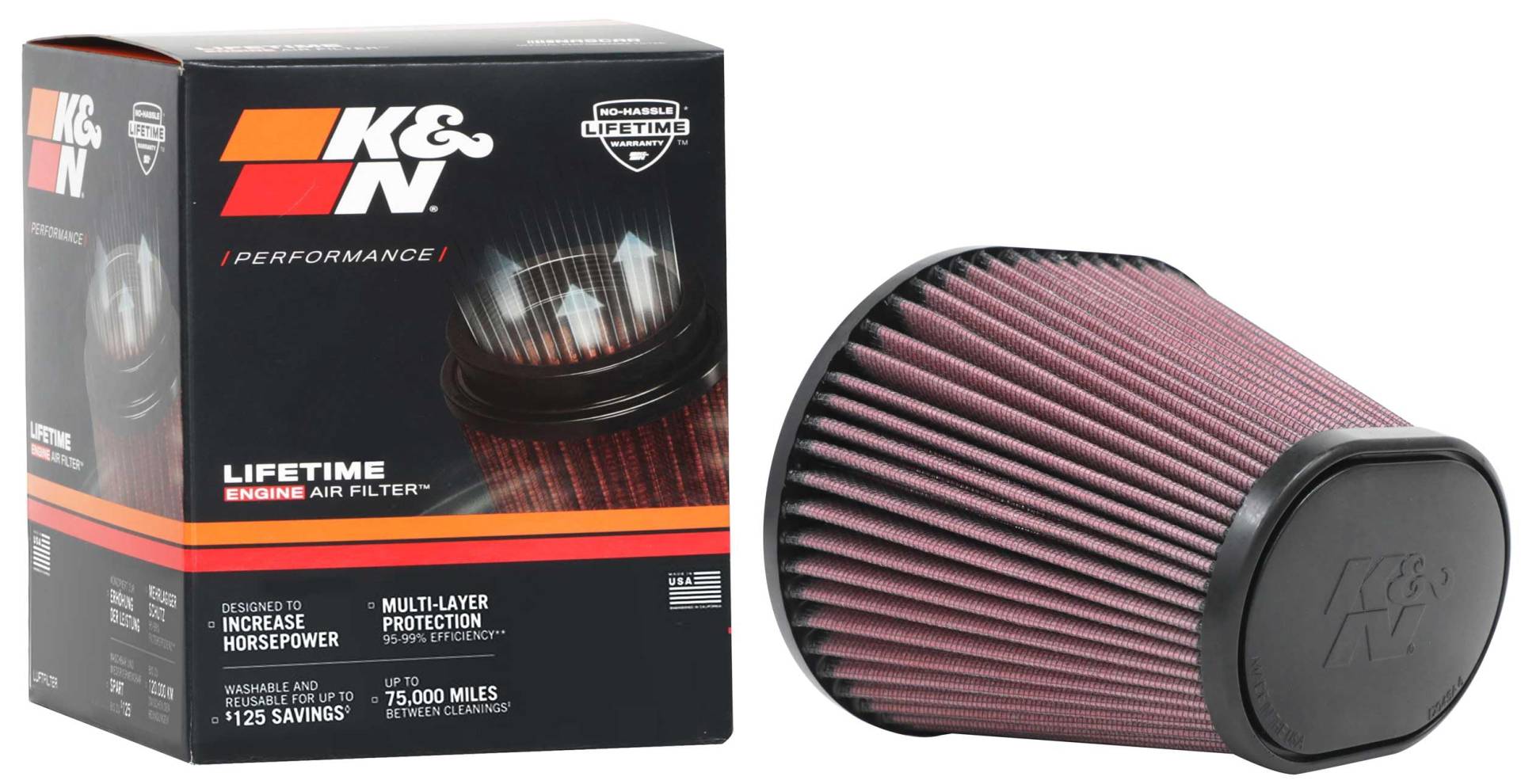 K&N Universal-Klemmluftfilter: Hochleistung, Premium, waschbar, Ersatzfilter: Flanschdurchmesser: 3,94 Zoll, Filterhöhe: 5 Zoll, Flanschlänge: 1,5 Zoll, Form: rund, konisch, RU-70031 K&N Universal-Klemmluftfilter: Hochleistung, Premium, waschbar, Ersatzfilter: Flanschdurchmesser: 3,94 Zoll, Filterhöhe: 5 Zoll, Flanschlänge: 1,5 Zoll, Form: rund, konisch, RU-70031 von K&N