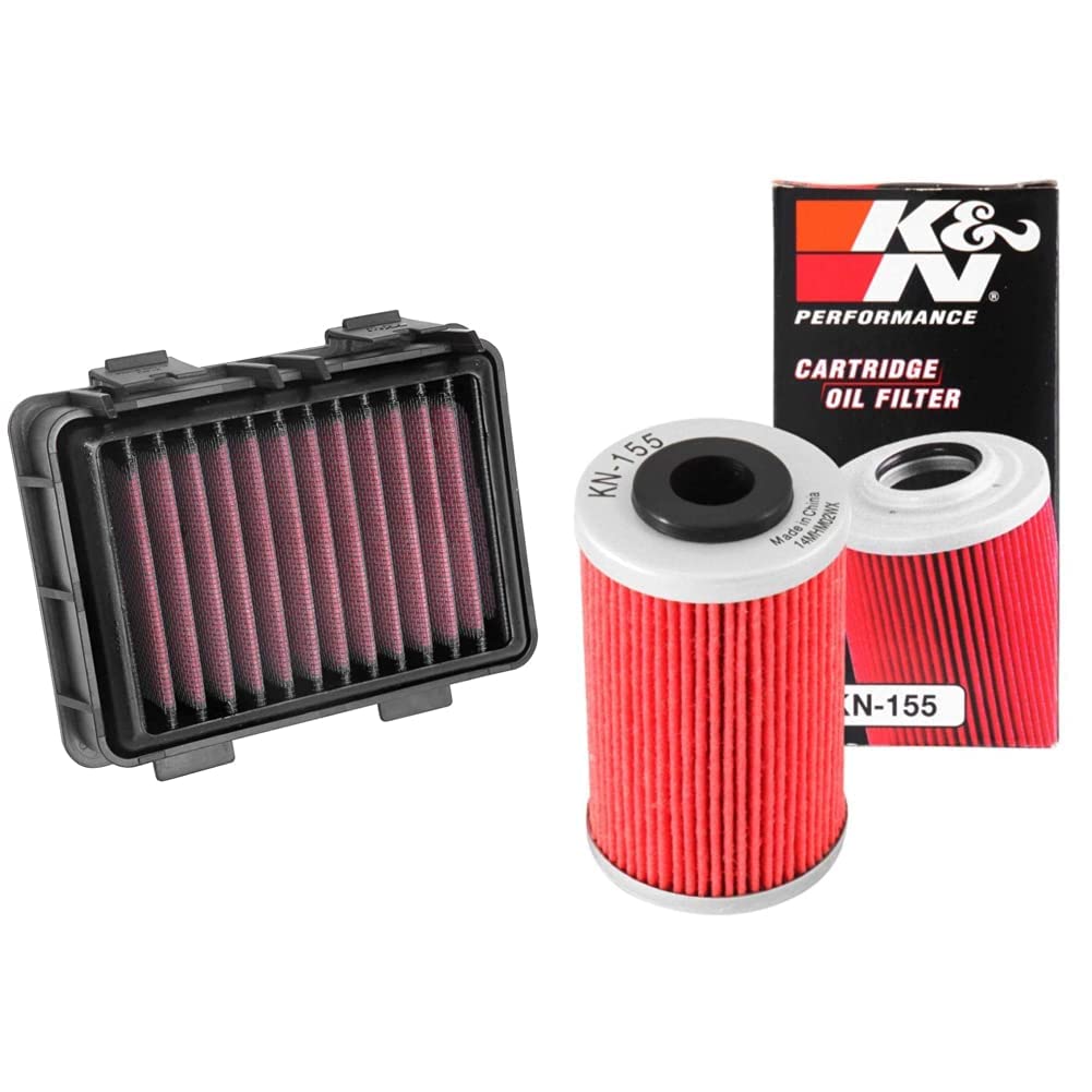 Luftfilter K&N KT-1217 & Powersports Ölfilter - Kartusche 41x69mm kompatibel mit KTM, Husqvarna, Husaberg, Polaris, Beta (KN-155) von K&N