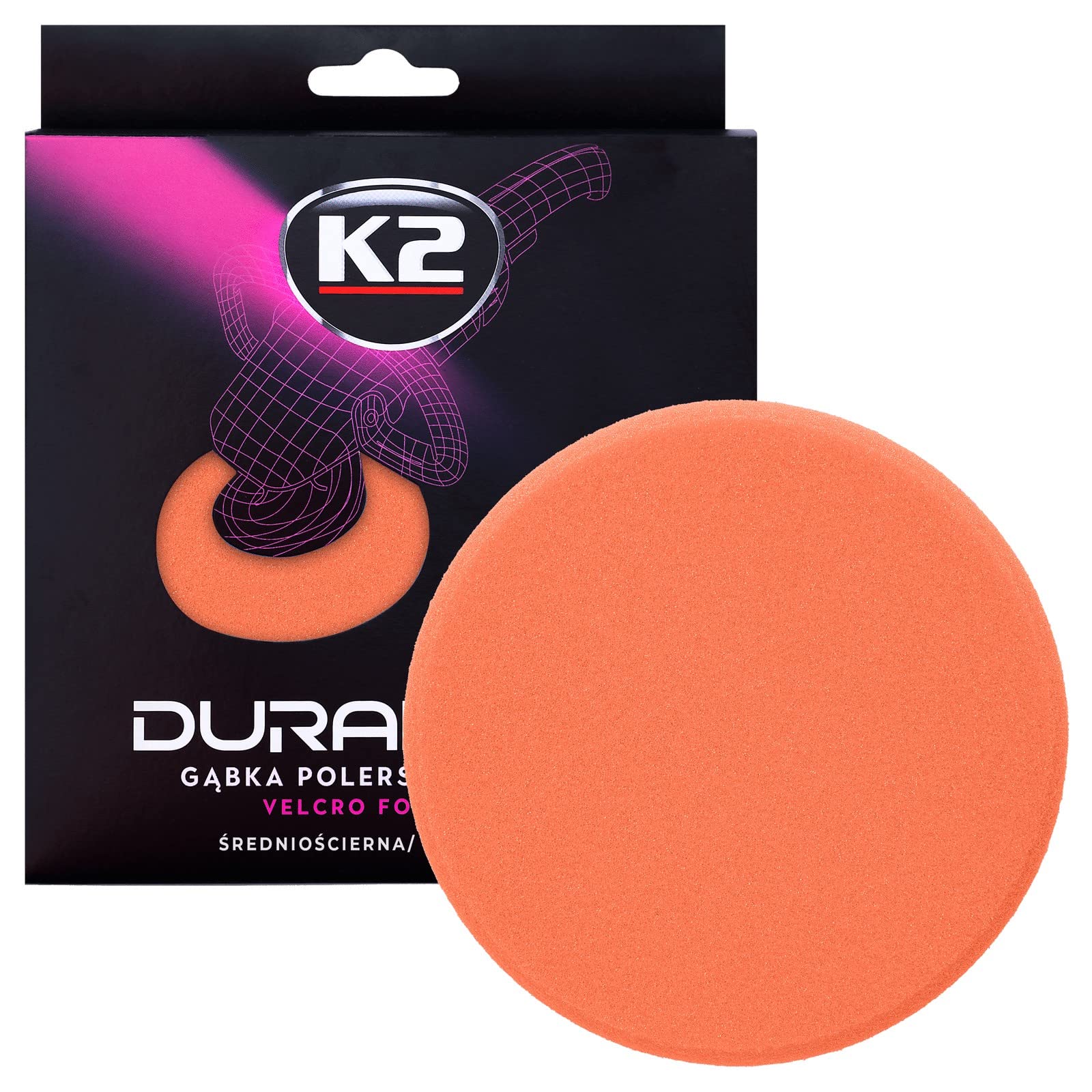 150mm Schwamm K2 DURAFLEX Mechanisch Polieren Klettvverschluss Orange Polierpad 150mm Schwamm K2 DURAFLEX Mechanisch Polieren Klettvverschluss Orange Polierpad von K2