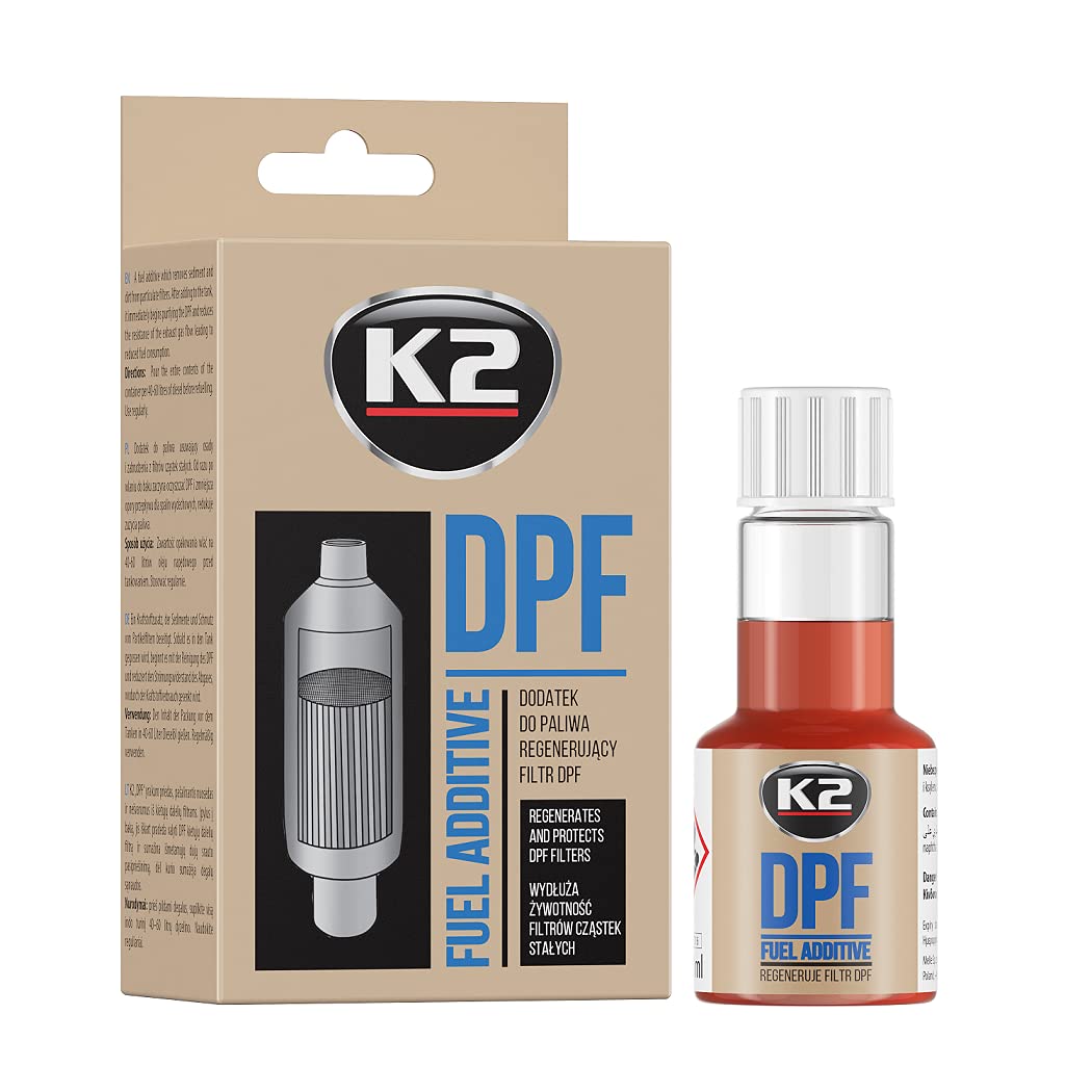 K2 Dieselzusatz Additiv für Dieselpartikelfilter, Einspritzdüsenreiniger, Reiniger RuàŸpartikelfilter, 50ml von K2