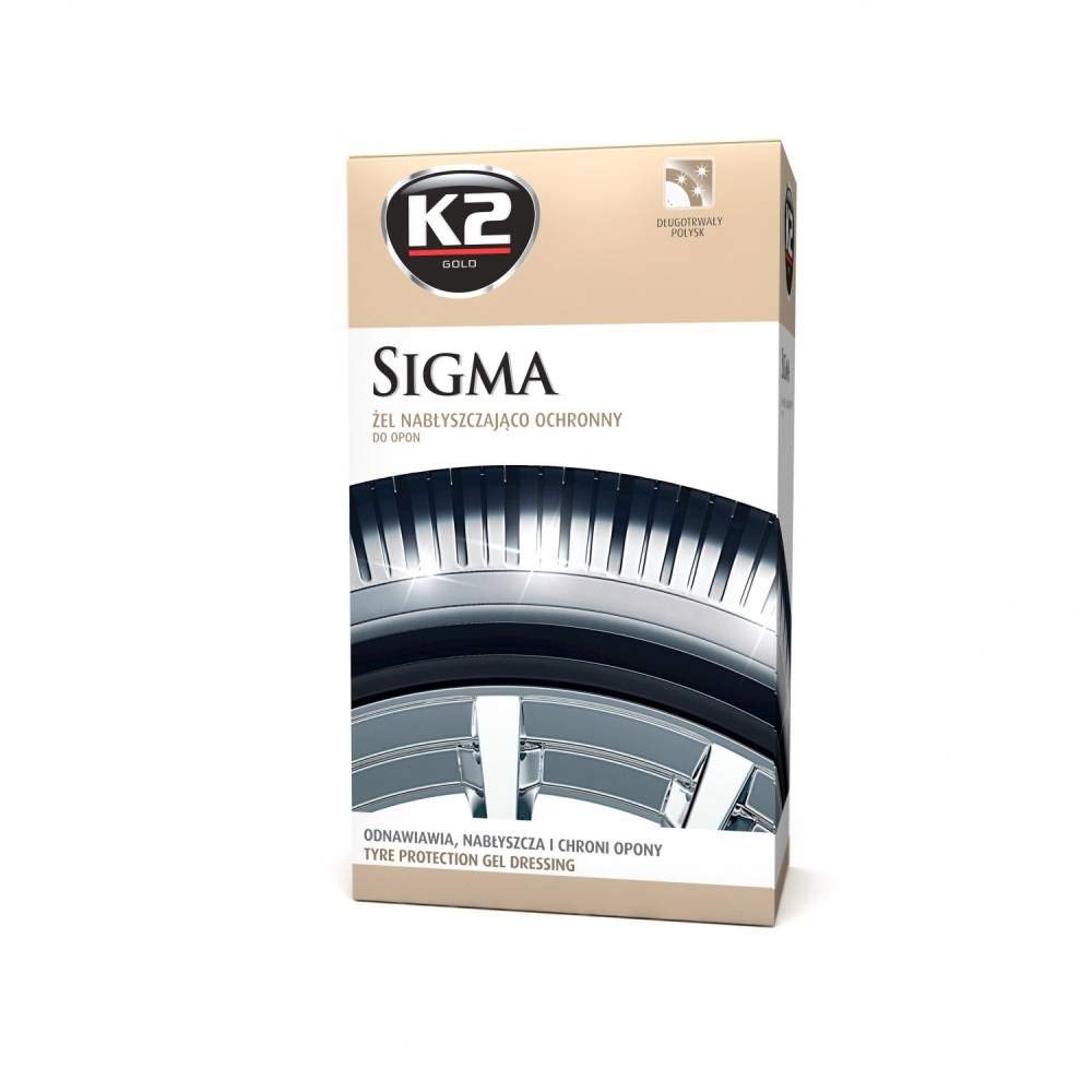 K2 Gold Premium Reifenpflege, Reifenpolitur, schöne Schwarze Reifen, Gel Sigma, durch Gel Lange anhaltend, 500ml von K2