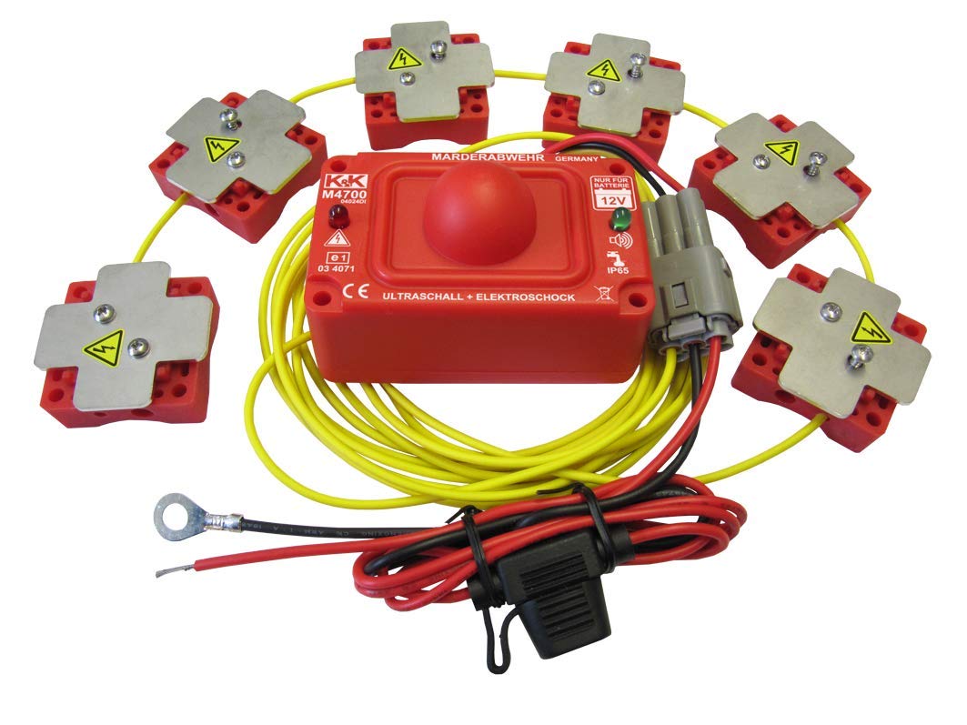 K&K M4700 - Das KOMPLETTE Marderabwehrgerät: Marderabwehr Ultraschall + Hochspannung wasserdicht, 6 verschiebbare Hochspannungsplatten, 360°-Ultraschall K&K M4700 - Das KOMPLETTE Marderabwehrgerät: Marderabwehr Ultraschall + Hochspannung wasserdicht, 6 verschiebbare Hochspannungsplatten, 360°-Ultraschall von K&K