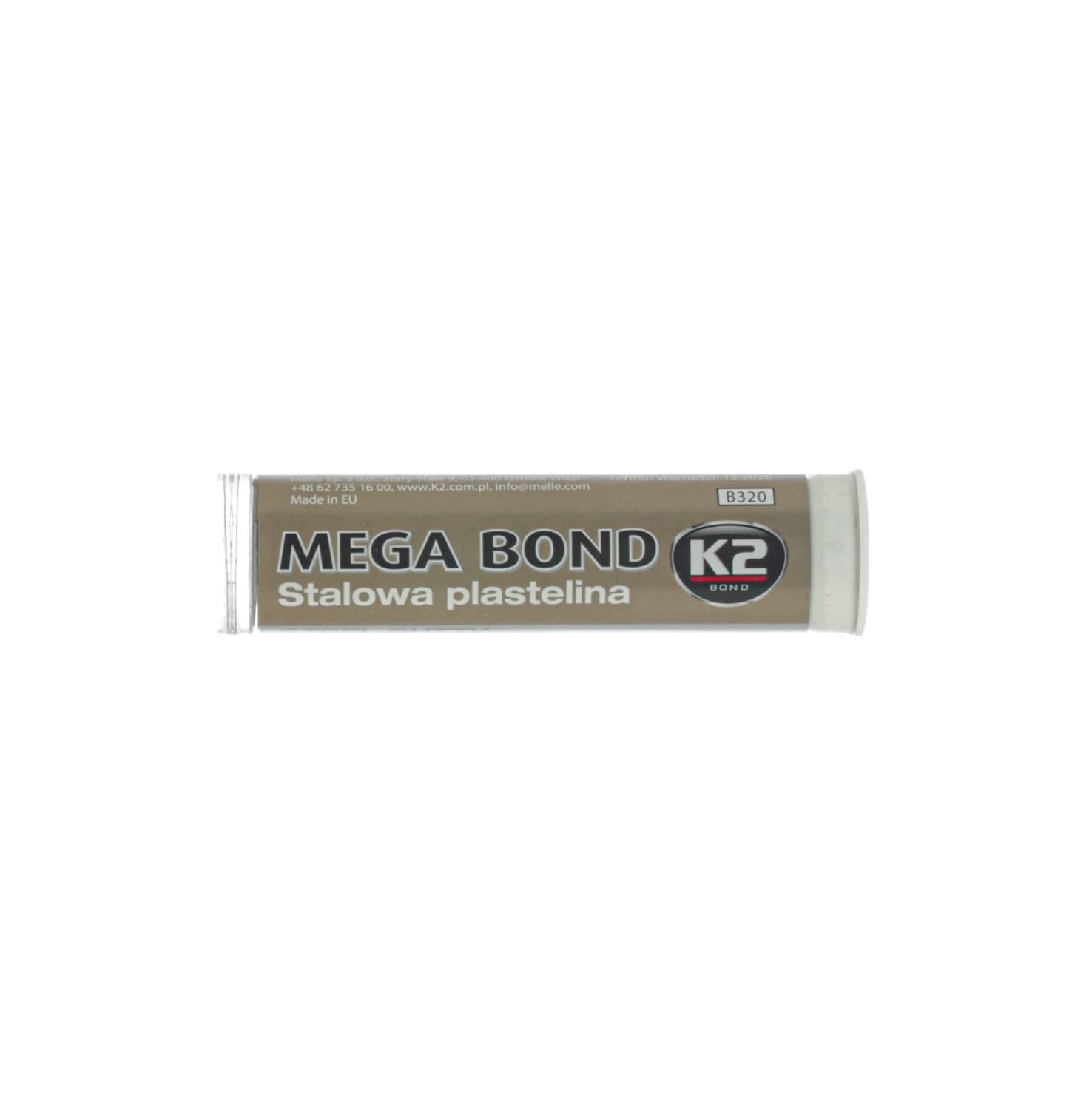 K2 Mega Bond, kitt von Stahl, 2 K, ideal für Erstellung von Stück Metall, Eisen, Stahl, Rohr von 60 g von K2