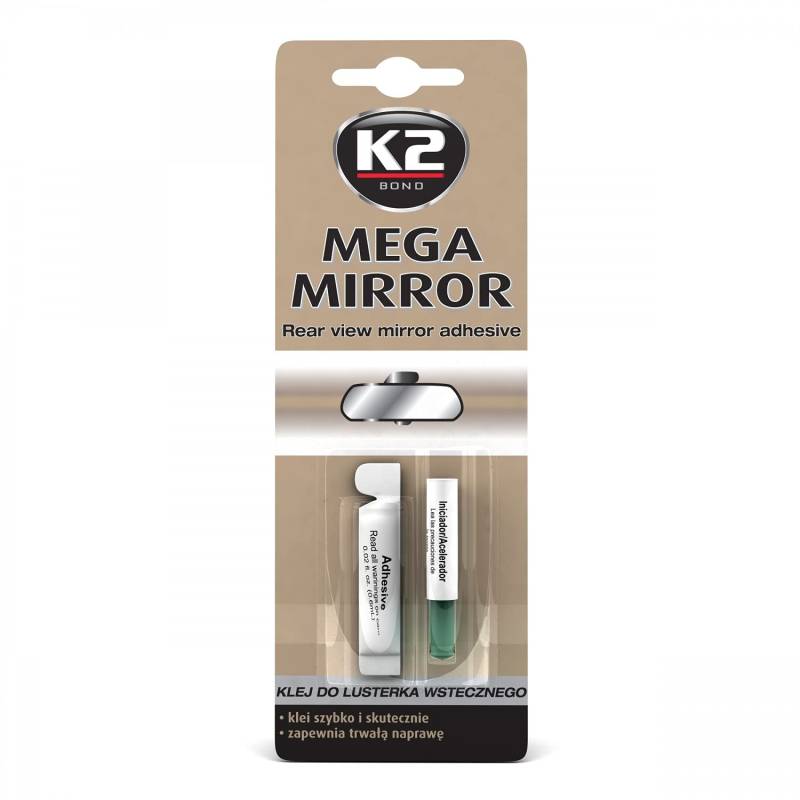 K2 Mega Mirror, Spiegelkleber Innenspiegelkleber, Rückspiegelkleber, Glas-Kleber, Klebstoff 6ml von K2