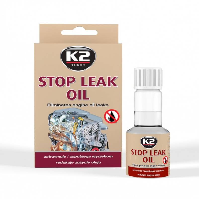 K2 Öl Stopp, Motorendichtung, Motorölleckstop, Ölverluststopp, Engine Leak Stopp, dichtet den Motor bei Ölverlust ab, 50ml von K2