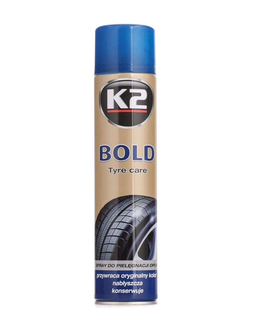 K2 | Reifenreiniger, Reinigen, Polieren, Schützen, Reifenpolitur, schöne schwarze Reifen, Sprühflasche 600ml von K2