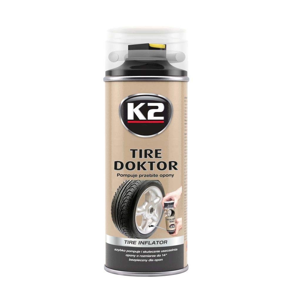 K2 TIRE DOKTOR Reifenpilot Pannenhilfe Reifenspray 398ml von K2