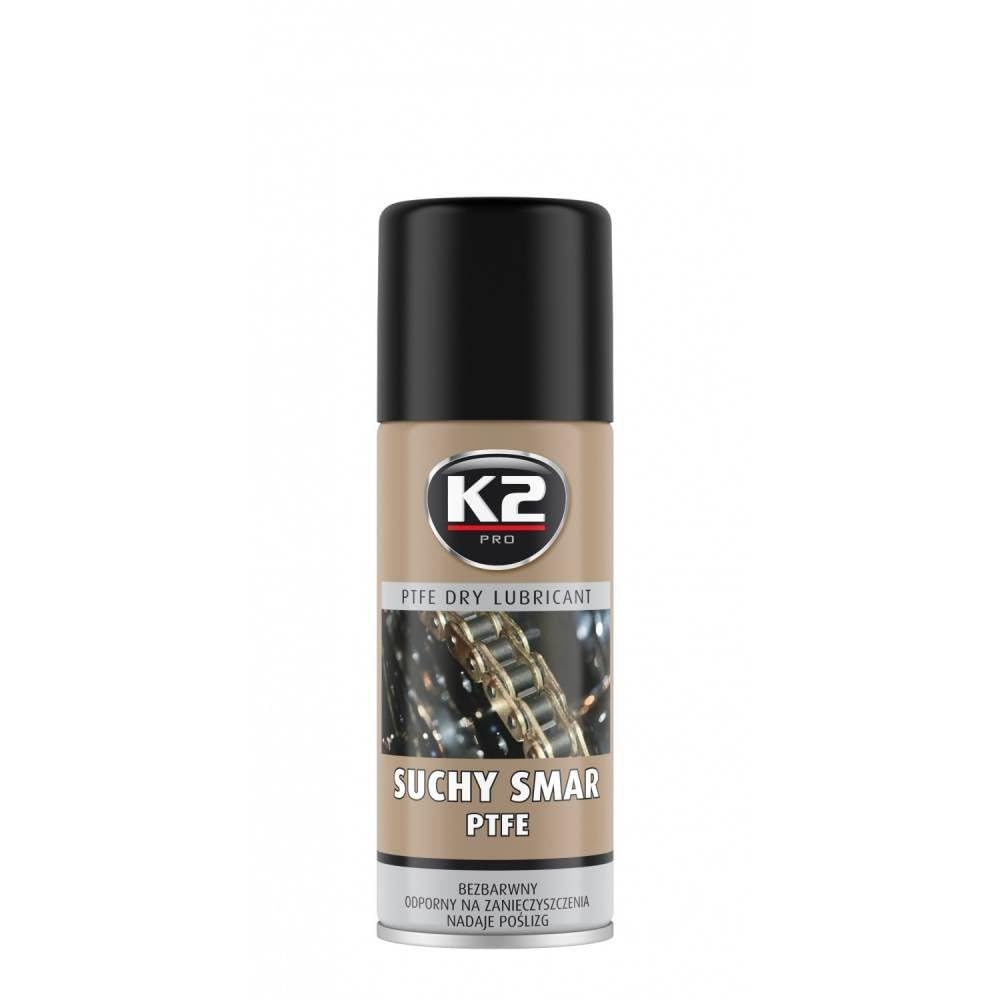 K2 Teflon (PTFE) Trockenschmiermittel Spray,Trockenschmierspray, Teflonspray, Kettenfett, silikonfrei 400ml von K2