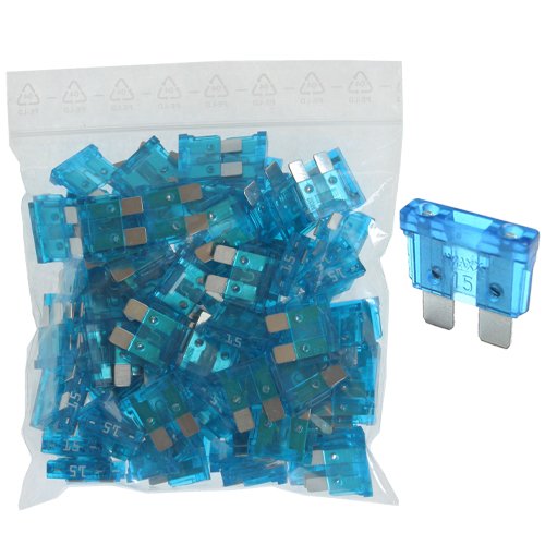 100 x Flachstecksicherung - Sicherung 15A / 32V / blau von K24-Flachstecksicherung normal
