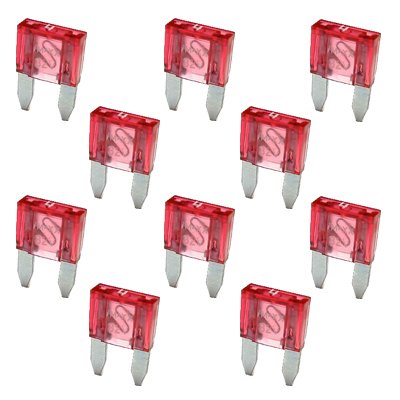 10 Flachstecksicherung Mini-Sicherung 4A / 32V / pink von K24 - Minisicherung