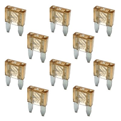 10 Flachstecksicherung Mini-Sicherung 5A / 32V / Natur von K24 - Minisicherung