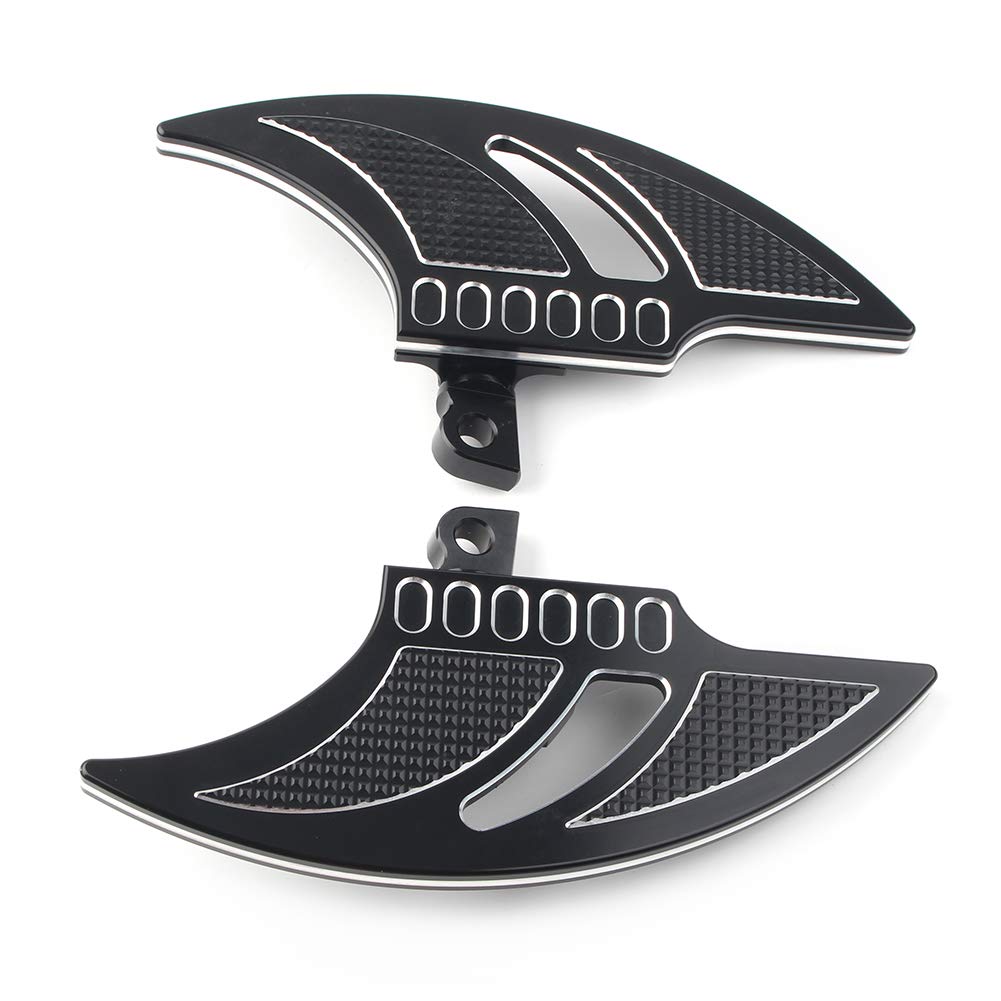 KACBRU Motorrad Fußrasten, 1 Paar CNC Aluminium Motorrad männlich Fußrastenauflage Tomahawk Beifahrer Trittbrett für H&Arley Davidson Dyna FXD FLST schwarz KACBRU Motorrad Fußrasten, 1 Paar CNC Aluminium Motorrad männlich Fußrastenauflage Tomahawk Beifahrer Trittbrett für H&Arley Davidson Dyna FXD FLST schwarz von KACBRU