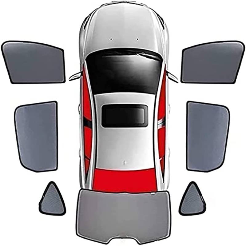 Auto Seitenfenster Sonnenschutz, für Audi A4 B6 Faltbare Sonnenblende Magnetischer Atmungsaktives Schutzabdeckung Zubehör,7pcs Whole Car von KADHI