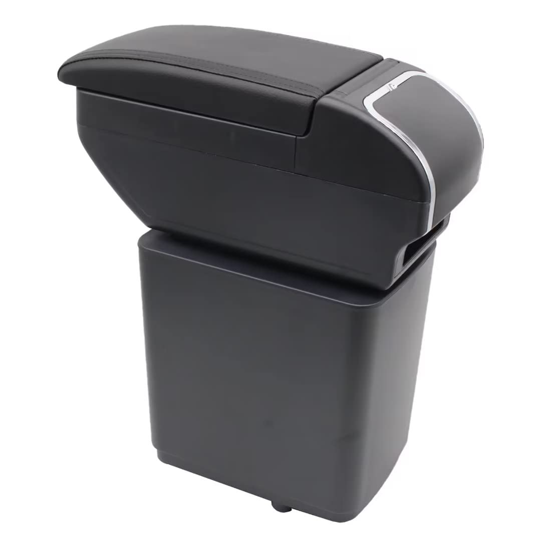 Doppelschicht Armlehne Box Für Citroen Berlingo 2010-2020 Mittelkonsole Aufbewahrungsbox mit Becherhalter Armlehne Zubehör Schwarz Doppelschicht Armlehne Box Für Citroen Berlingo 2010-2020 Mittelkonsole Aufbewahrungsbox mit Becherhalter Armlehne Zubehör Schwarz von KAERGK