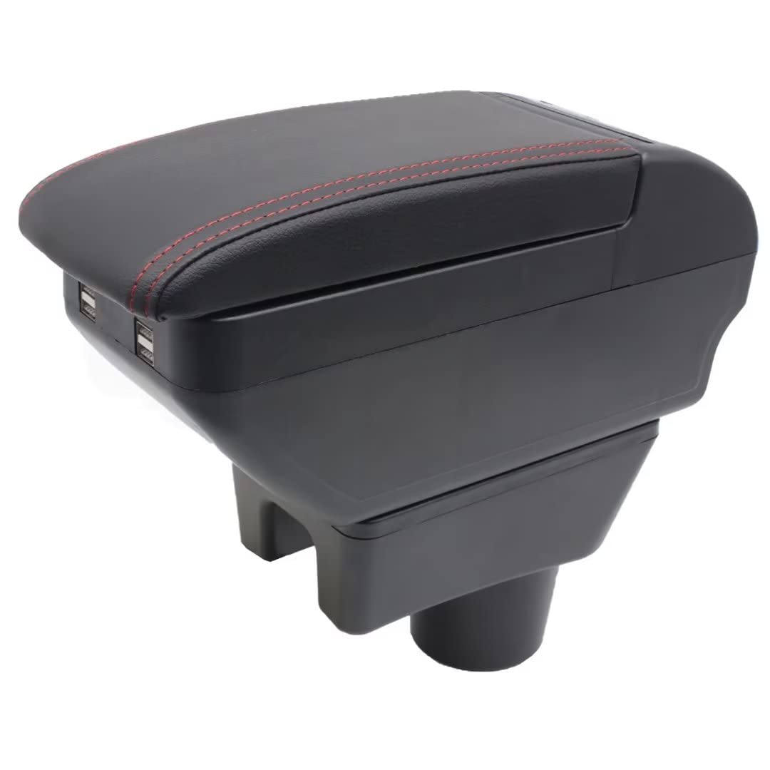Doppelschicht Armlehne Box Für Mitsubishi Mirage Attraction Space Star 2014-2023 Mittelkonsole Aufbewahrungsbox mit 4 USB Port Cup Halter Armlehne Zubehör Schwarz Doppelschicht Armlehne Box Für Mitsubishi Mirage Attraction Space Star 2014-2023 Mittelkonsole Aufbewahrungsbox mit 4 USB Port Cup Halter Armlehne Zubehör Schwarz von KAERGK